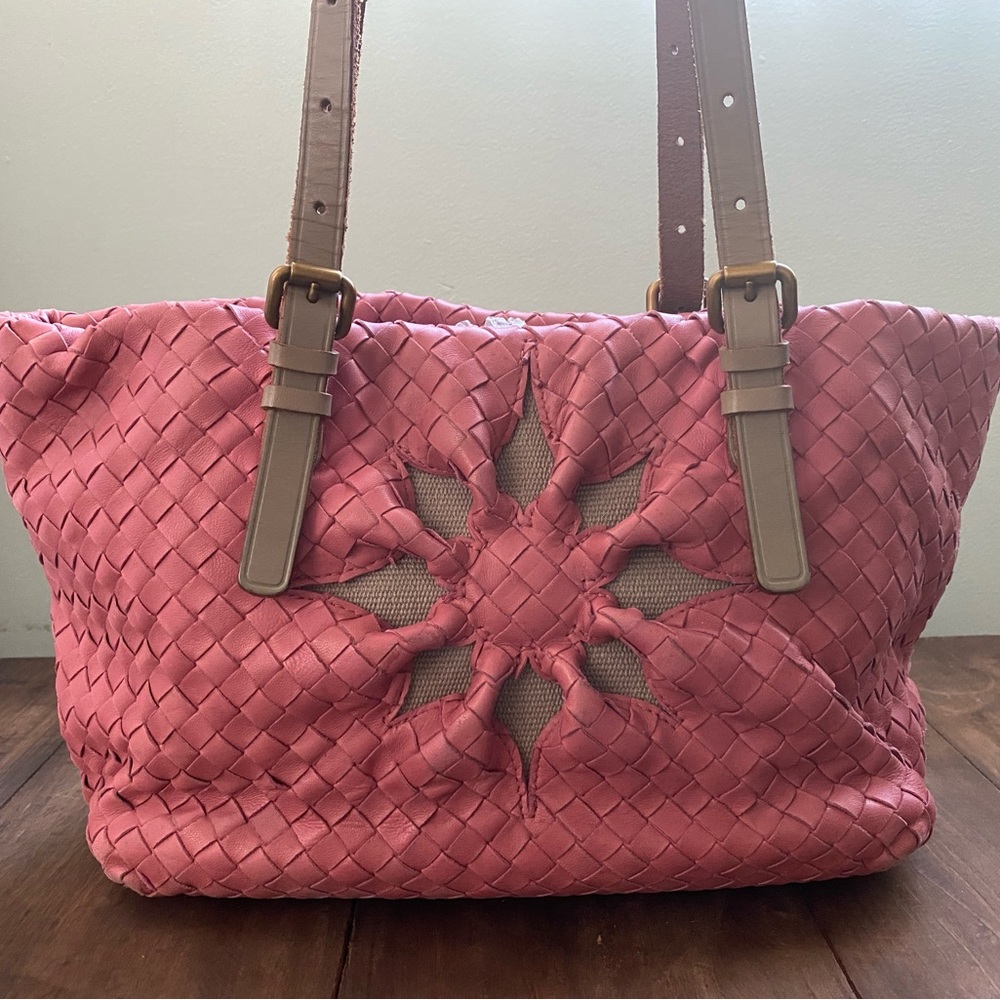 Vintage Bottega Veneta Intrecciato Marquise Flower Tote *RARE*
